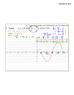 3. Graph y = - 4 sin ( ) x