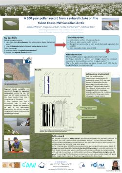 A 300 year pollen record from a subarctic lake on the Yukon Coast