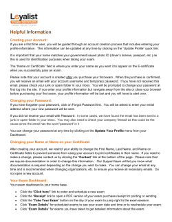 Helpful Information - Loyalist Exam Services