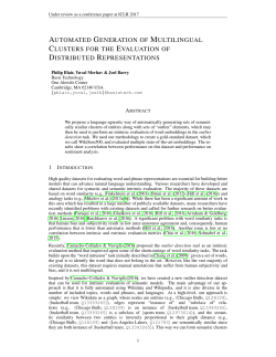 automated generation of multilingual clusters for the evaluation of