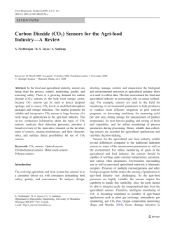 Carbon Dioxide (CO2) Sensors for the Agri-food