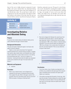 Investigating Relative and Absolute Dating
