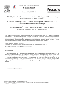 A Simplified Design Tool for Solar DHW Systems in Multi