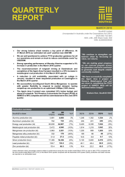 Quarterly Report March 2016