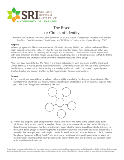 The Paseo or Circles of Identity
