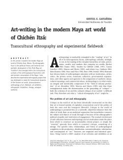 Art-writing in the modern Maya art world of Chiche&acute;n Itza&acute;: