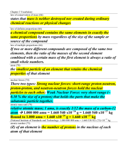 states that mass is neither destroyed nor created during ordinary