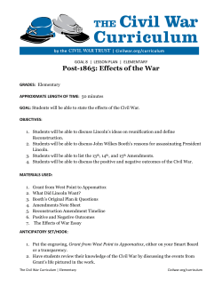 Post-1865: Effects of the War