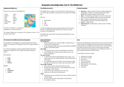 Geography Knowledge Map: Year 9: The Middle East