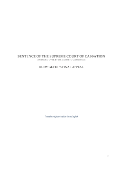 sentence of the supreme court of cassation