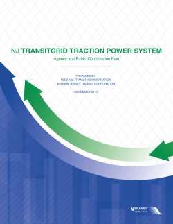 NJ TRANSITGRID TRACTION POWER SYSTEM Agency and Public