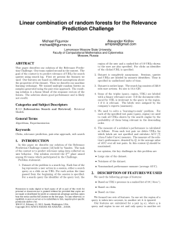 Linear combination of random forests for the Relevance Prediction