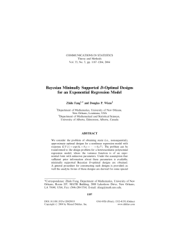 Bayesian Minimally Supported D