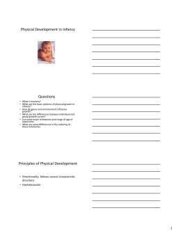 Physical Development In Infancy