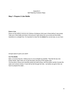 Step 1: Prepare 2 Liter Bottle