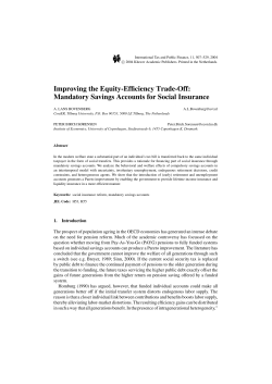 Improving the Equity-Efficiency Trade