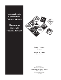 TABLE OF CONTENTS - AB CDL Training Center Waterford CT