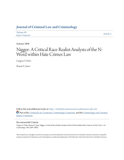 Nigger: A Critical Race Realist Analysis of the N