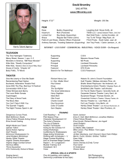 Acting Resume - people.vcu.edu