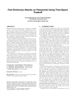 Fast Dictionary Attacks on Passwords Using Time