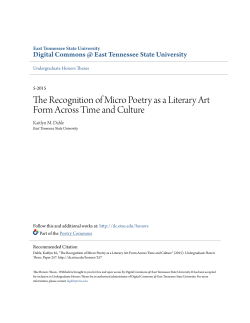 The Recognition of Micro Poetry as a Literary Art Form Across Time