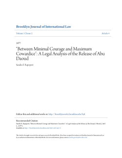 "Between Minimal Courage and Maximum Cowardice": A Legal