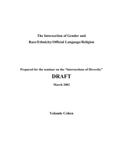 The Intersection of GENDER and Race/Ethnicity/Heritage Language