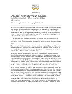 MASSACRE ON THE OREGON TRAIL IN THE YEAR 1860