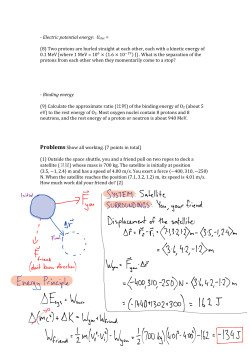 / Electric potential energy: Uelec D (8) Two protons are hurled