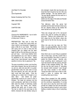 Like Water For Chocolate