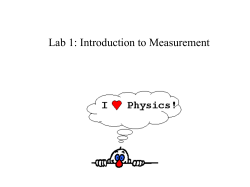 Lab 1: Introduction to Measurement