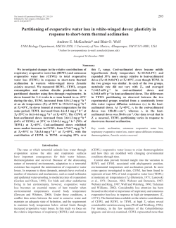 Partitioning of evaporative water loss in white