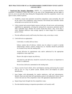 Best Practices for NCAA Championships
