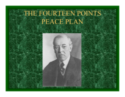 THE FOURTEEN POINTS PEACE PLAN