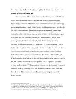 1 Text: Structuring the Gothic Past: the Abbey Church of Saint