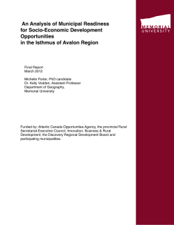 An Analysis of Municipal Readiness for Socio