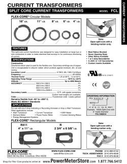 Flex-Core Flex-Core FCL3000/5-11 Current Transformer Datasheet