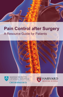 Pain Control after Surgery