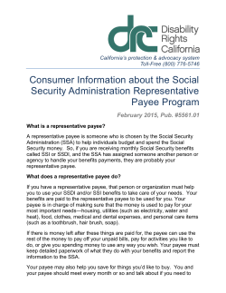 Consumer Information about the Social Security Administration