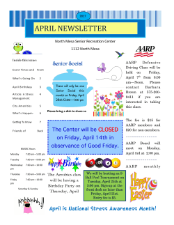 april newsletter - Carlsbad, New Mexico