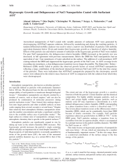 Hygroscopic Growth and Deliquescence of NaCl Nanoparticles