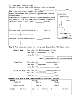 Name: Per ____ Investigation: On the road again