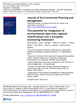 The potential for integration of environmental data from