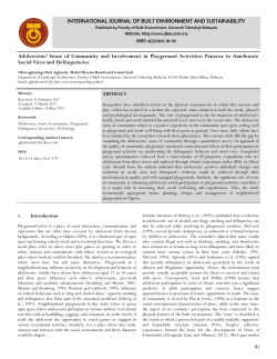 Print this article - International Journal of Built Environment and