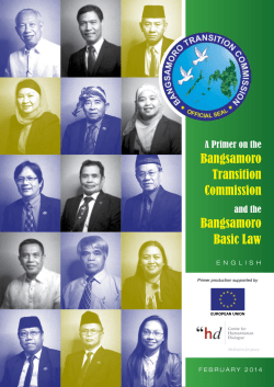 Bangsamoro Transition Commission Bangsamoro Basic Law