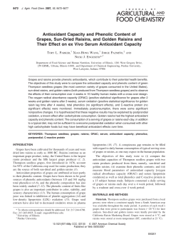 Antioxidant Capacity and Phenolic Content of Grapes