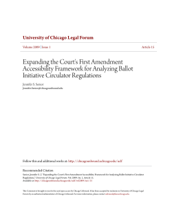 Expanding the Court`s First Amendment Accessibility Framework for