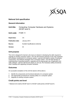 F1KR 11 Computer Hardware Systems