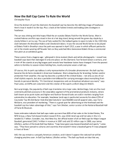 How the Ball Cap Came To Rule the World