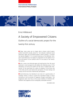 A society of empowered citizens - Bibliothek der Friedrich
